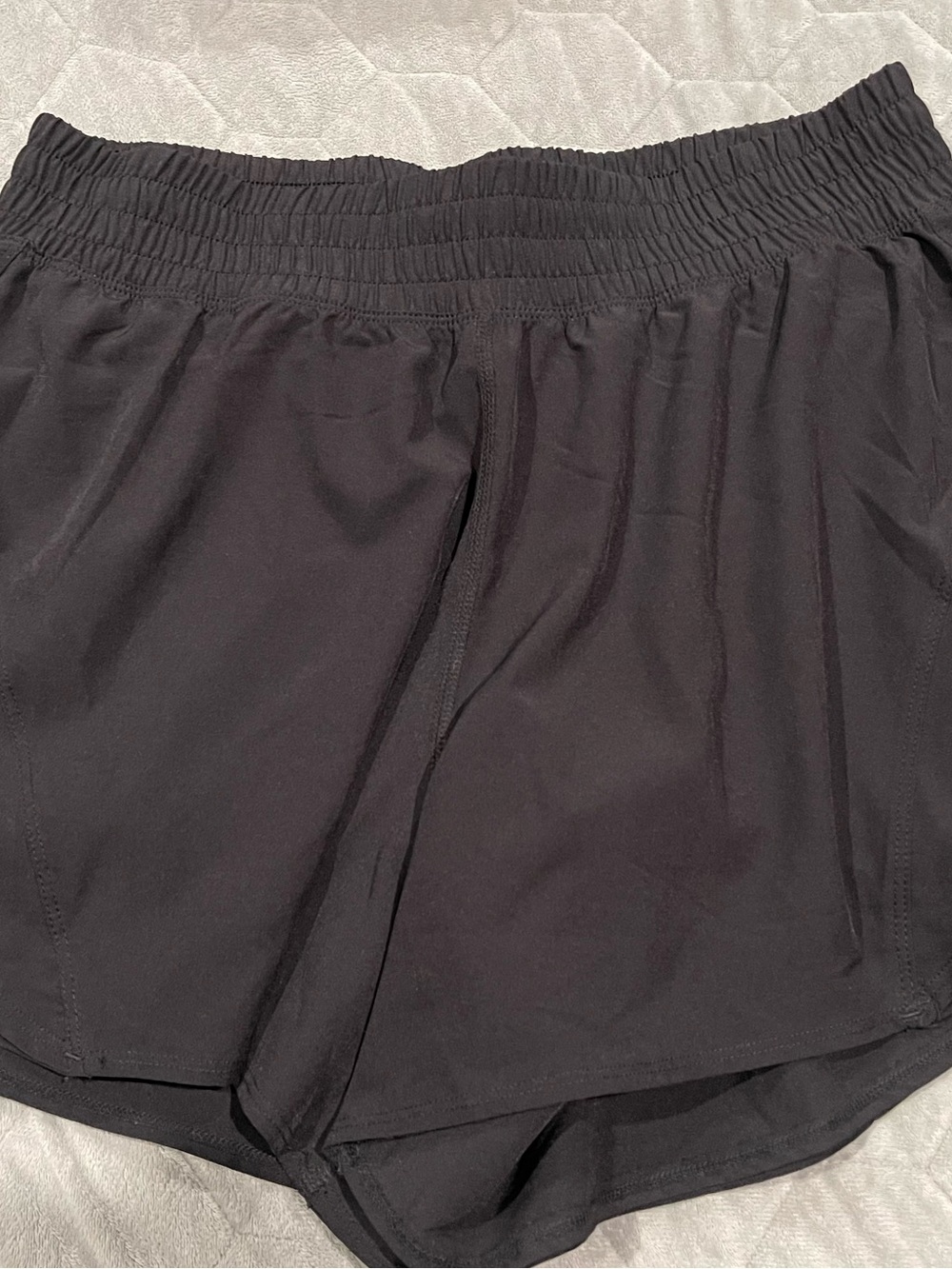 90 Degree By Reflex Black Athletic Shorts with Elastic Waistband